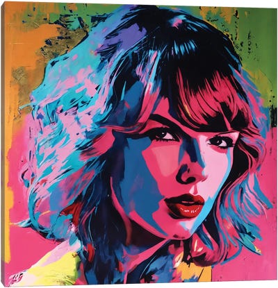 Taylor Swift Pop Art Portrait Canvas Art Print - The Pop Art Factory