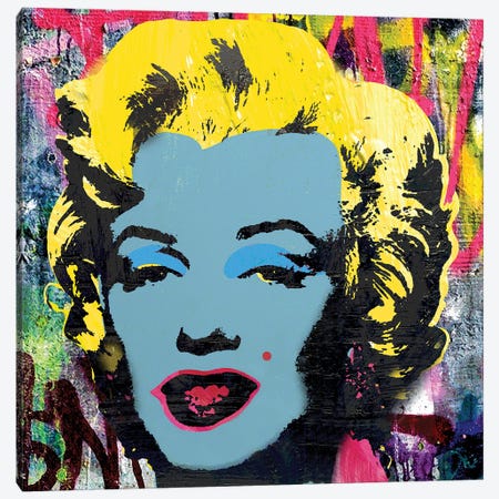 Marilyn Graffiti Canvas Print #PAF33} by The Pop Art Factory Art Print