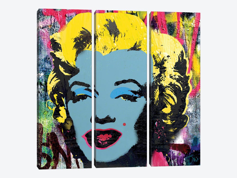 Marilyn Graffiti by The Pop Art Factory 3-piece Canvas Art