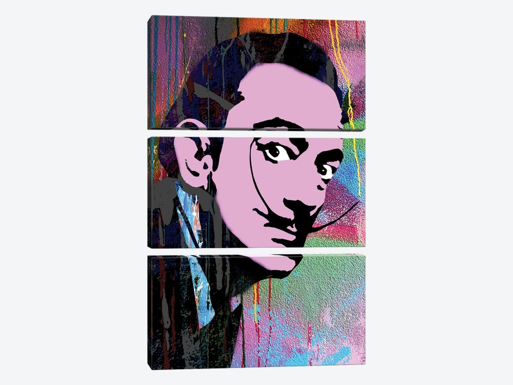 Salvador Dali Two by The Pop Art Factory 3-piece Canvas Wall Art