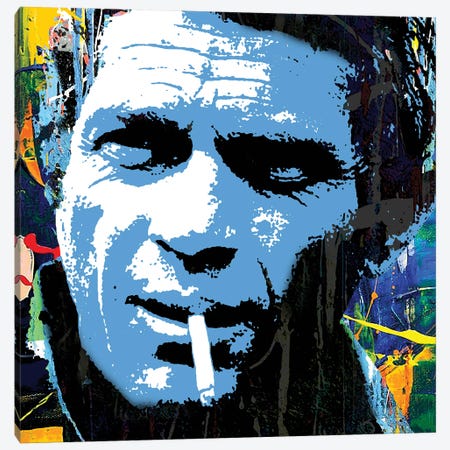 Inspired By Le Mans Mcqueen Canvas Print #PAF42} by The Pop Art Factory Canvas Artwork