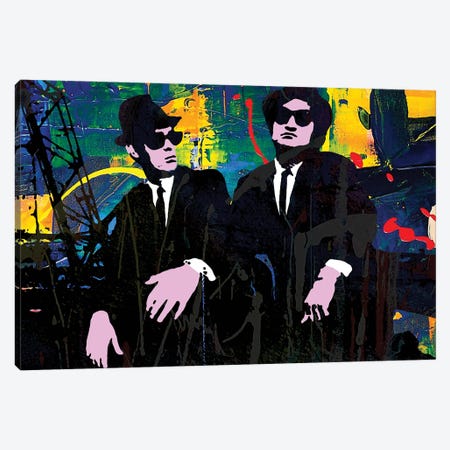 Jake And Elwood Canvas Print #PAF43} by The Pop Art Factory Canvas Artwork