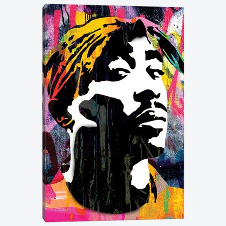 Inspired By Rapper Tupac Canvas Print #PAF44} by The Pop Art Factory Canvas Print