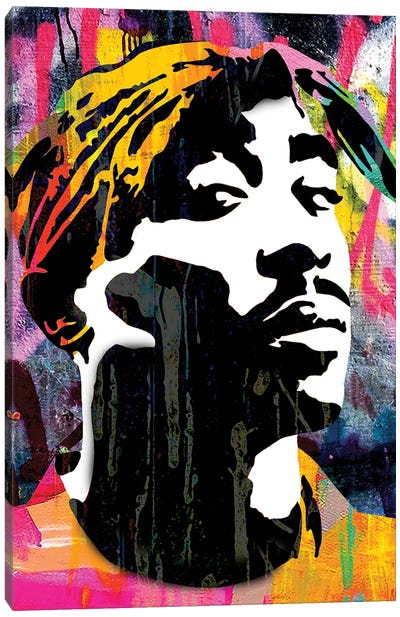 Inspired By Rapper Tupac Canvas Art Print - Tupac Shakur