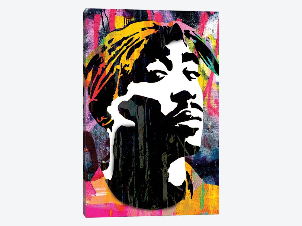 Inspired By Rapper Tupac by The Pop Art Factory 1-piece Canvas Wall Art
