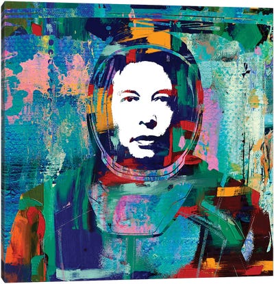 Mars Man Elon Musk Canvas Art Print - Similar to Andy Warhol