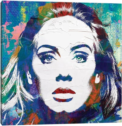 Inspired By Adele II Canvas Art Print - The Pop Art Factory