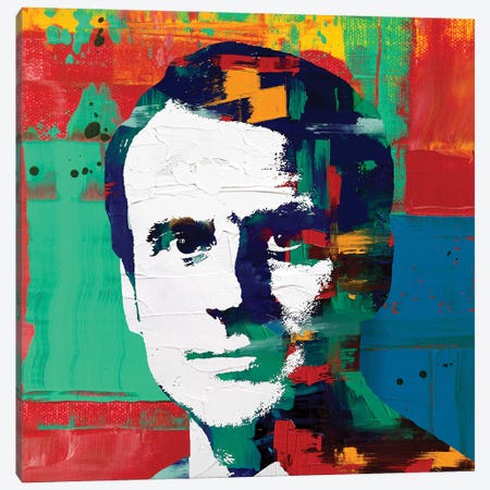 French President Emmanuel Macron Canvas Print #PAF60} by The Pop Art Factory Canvas Artwork