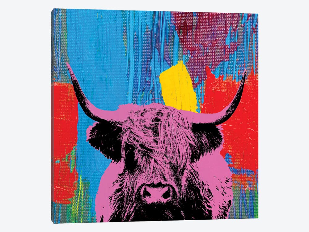 Highland Cow I by The Pop Art Factory 1-piece Canvas Wall Art