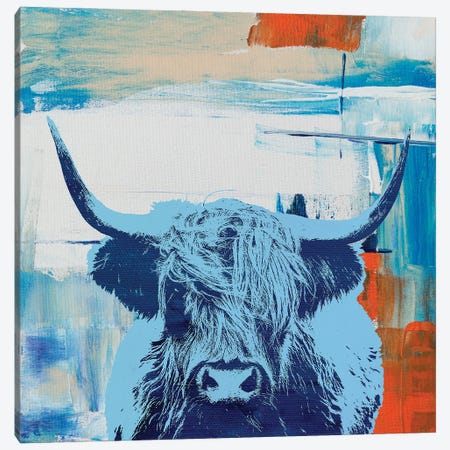 Highland Cow III Canvas Print #PAF64} by The Pop Art Factory Canvas Print