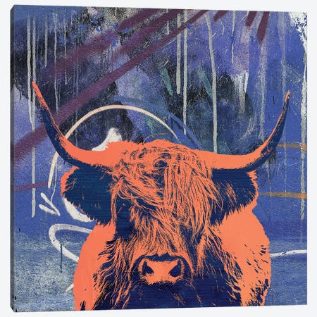 Highland Cow IV Canvas Print #PAF65} by The Pop Art Factory Art Print