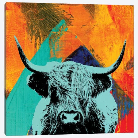 Highland Cow VI Canvas Print #PAF67} by The Pop Art Factory Canvas Art Print