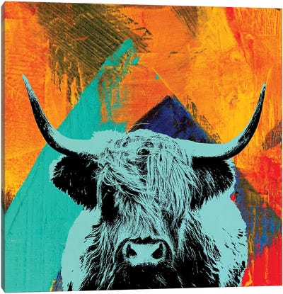 Highland Cow VI Canvas Art Print - The Pop Art Factory