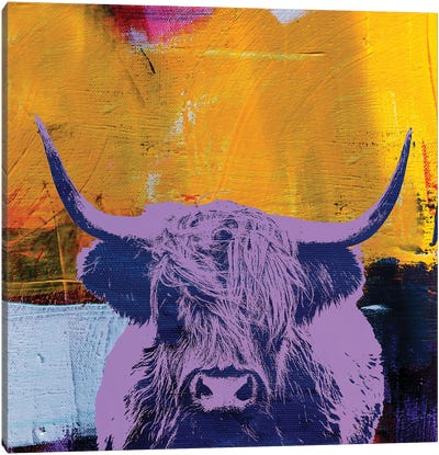 Highland Cow VII Canvas Art Print - Highland Cow Art
