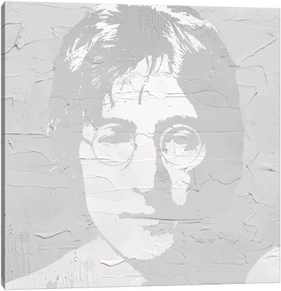 Silver Lennon Canvas Art Print - The Pop Art Factory