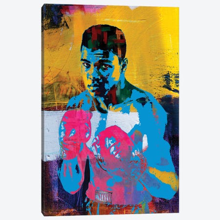Mohammad Ali Canvas Print #PAF74} by The Pop Art Factory Canvas Wall Art