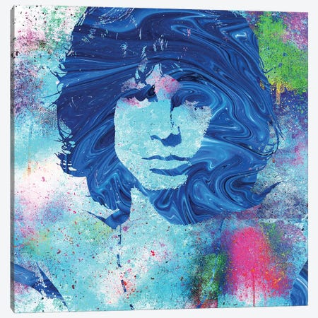 Jim Morrison Canvas Print #PAF76} by The Pop Art Factory Canvas Wall Art