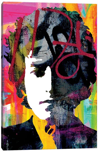 Bob Contemplation Canvas Art Print - Bob Dylan
