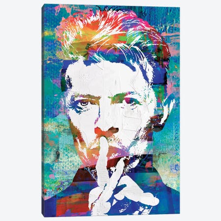 Bowie II Canvas Print #PAF80} by The Pop Art Factory Canvas Wall Art