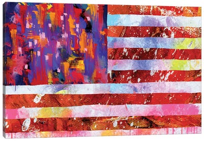 American Flag Canvas Art Print - The Pop Art Factory