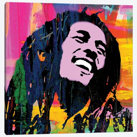 Reggae Bob Canvas Print #PAF8} by The Pop Art Factory Art Print