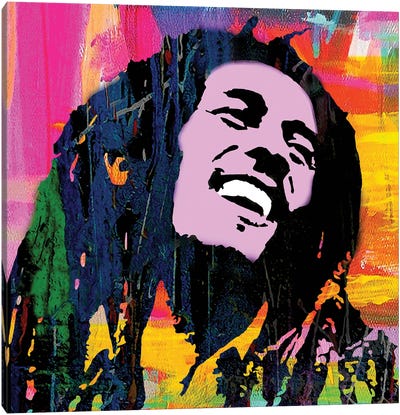 Reggae Bob Canvas Art Print - The Pop Art Factory