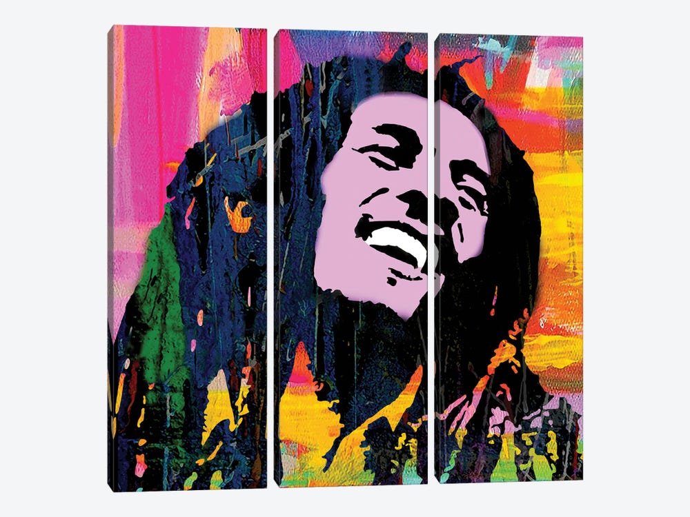 Reggae Bob by The Pop Art Factory 3-piece Canvas Art