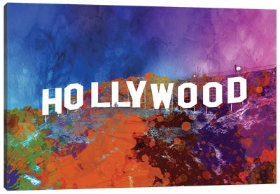 Hollywood Sign Canvas Art Print - Hollywood