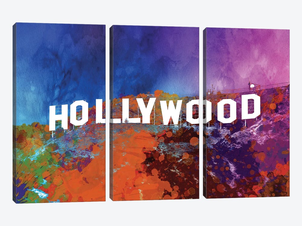 Hollywood Sign by The Pop Art Factory 3-piece Art Print