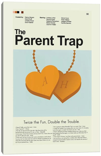 The Parent Trap Canvas Art Print - Prints And Giggles by Erin Hagerman