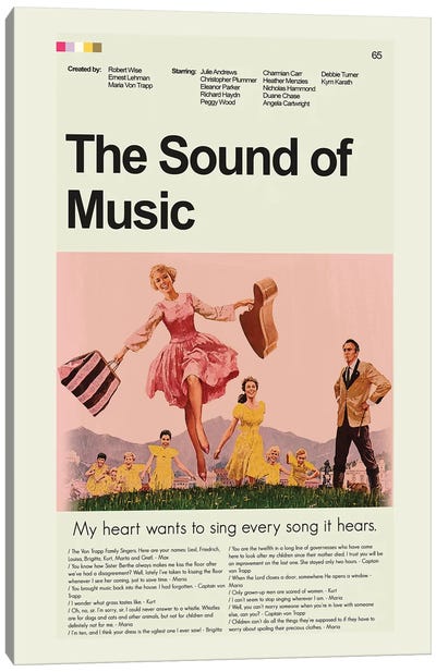 The Sound Of Music Canvas Art Print - Prints And Giggles by Erin Hagerman