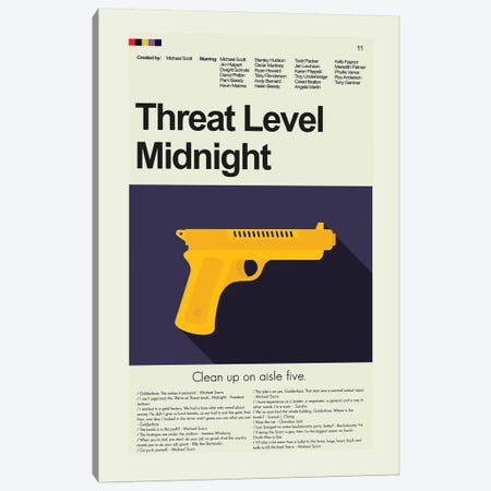 Threat Level Midnight Canvas Print #PAG106} by Prints and Giggles by Erin Hagerman Canvas Print