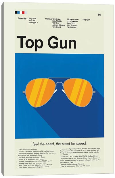 Top Gun Canvas Art Print - Movie Posters