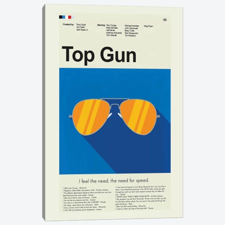 Top Gun Canvas Print #PAG109} by Prints and Giggles by Erin Hagerman Canvas Art