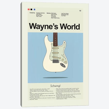 Wayne's World Canvas Print #PAG113} by Prints and Giggles by Erin Hagerman Canvas Print
