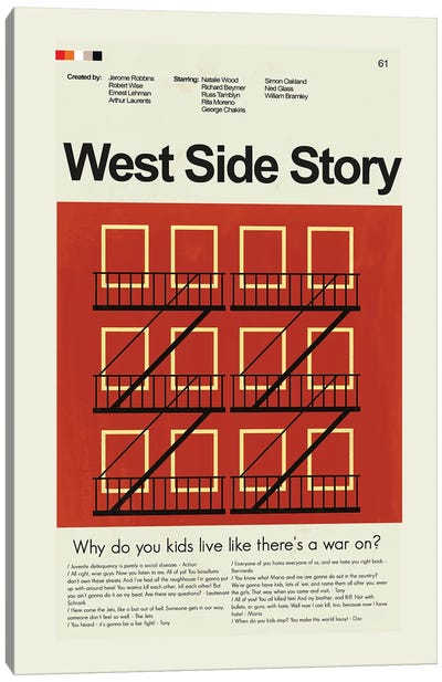 West Side Story Canvas Art Print - Prints And Giggles by Erin Hagerman