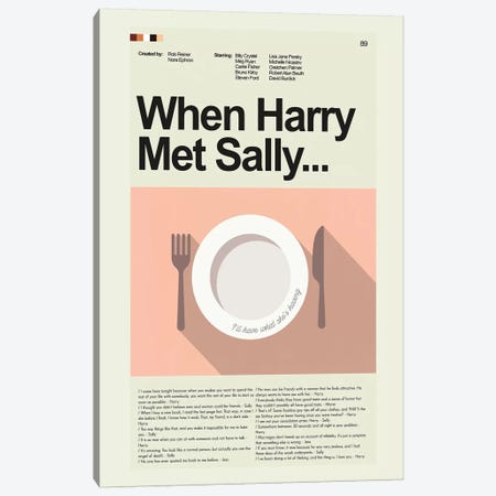 When Harry Met Sally Canvas Print #PAG116} by Prints and Giggles by Erin Hagerman Canvas Wall Art