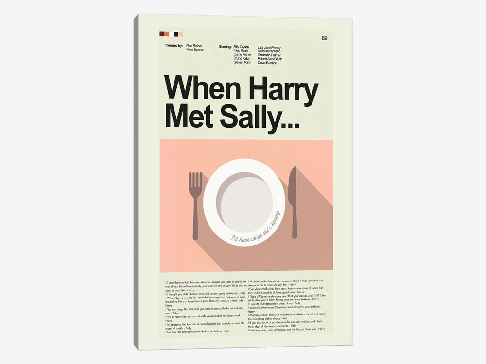 When Harry Met Sally by Prints and Giggles by Erin Hagerman 1-piece Canvas Wall Art