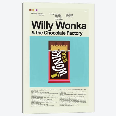 Willy Wonka Canvas Print #PAG117} by Prints and Giggles by Erin Hagerman Canvas Artwork