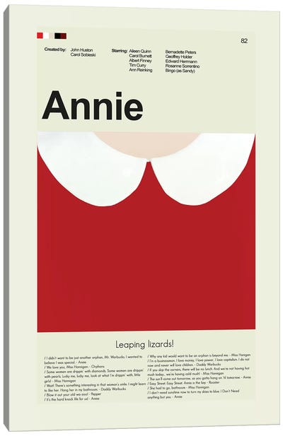 Annie Canvas Art Print - Prints And Giggles by Erin Hagerman