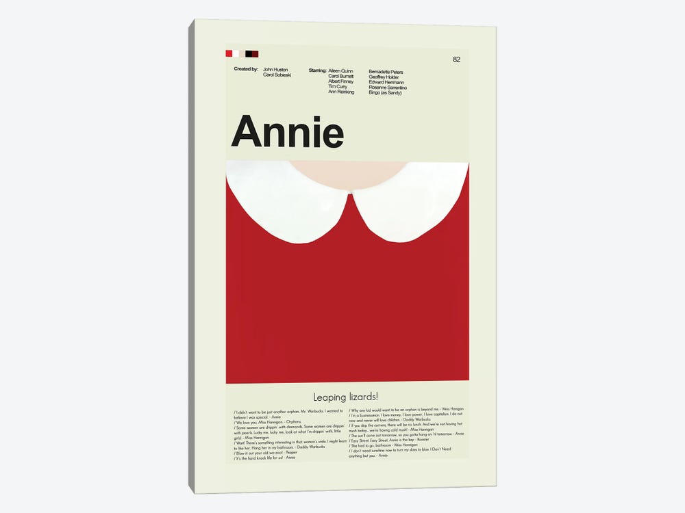 Annie by Prints and Giggles by Erin Hagerman 1-piece Canvas Print