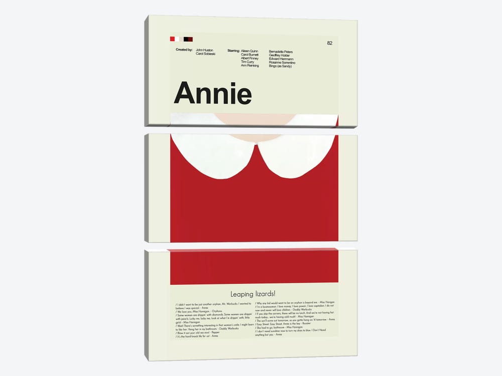 Annie by Prints and Giggles by Erin Hagerman 3-piece Canvas Print