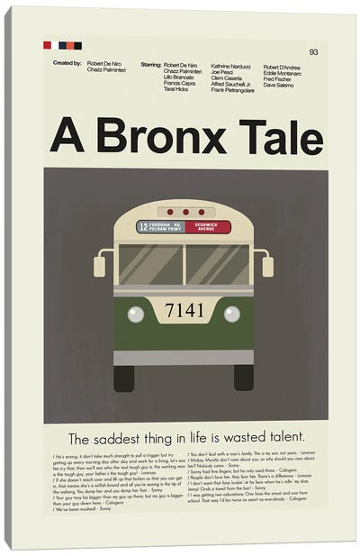 A Bronx Tale Canvas Art Print - Crime & Gangster Movie Art