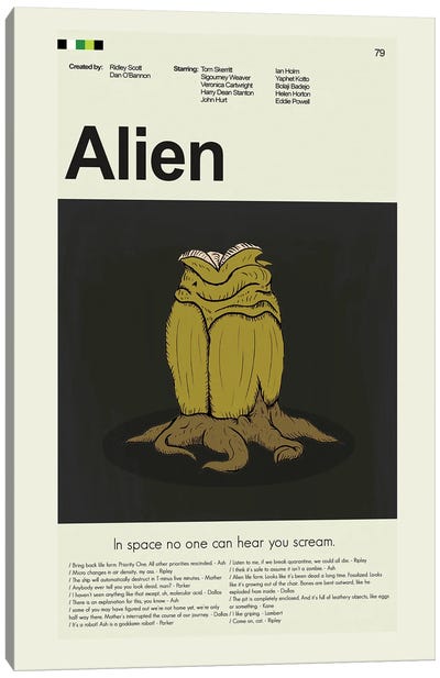 Alien Canvas Art Print - Prints And Giggles by Erin Hagerman