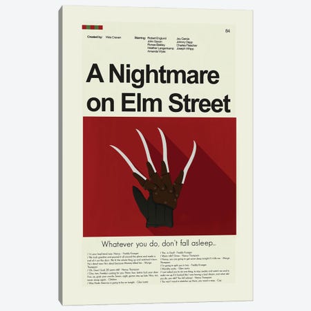 A Nightmare On Elm Street Canvas Print #PAG123} by Prints and Giggles by Erin Hagerman Canvas Art