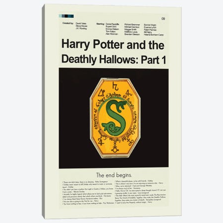 Harry Potter And The Deathly Hallows Part 1 Canvas Print #PAG129} by Prints and Giggles by Erin Hagerman Canvas Wall Art