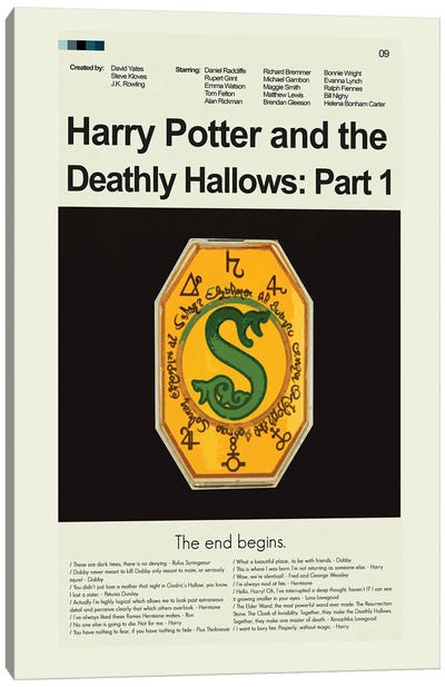 Harry Potter And The Deathly Hallows Part 1 Canvas Art Print - Prints And Giggles by Erin Hagerman