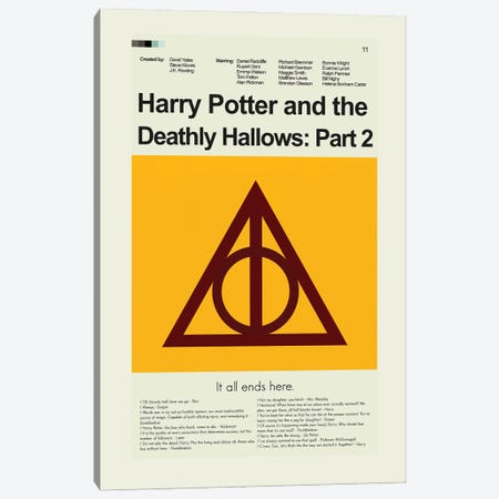 Harry Potter And The Deathly Hallows Part 2 Canvas Print #PAG130} by Prints and Giggles by Erin Hagerman Canvas Art Print