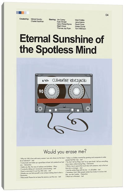 Eternal Sunshine Of The Spotless Mind Canvas Art Print - Minimalist Movie Posters