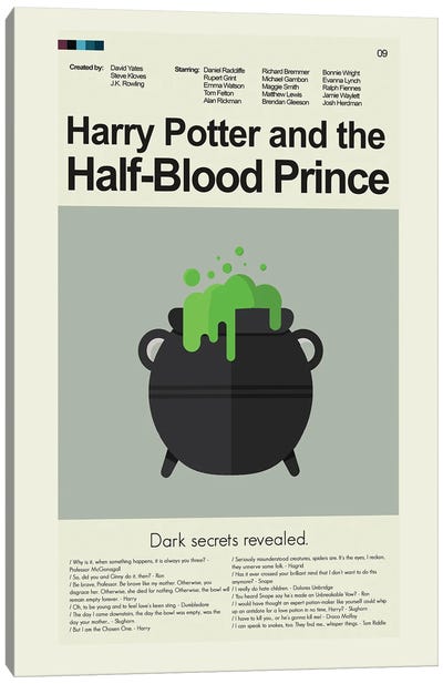Harry Potter And The Half-Blood Prince Canvas Art Print - Fantasy Minimalist Movie Posters